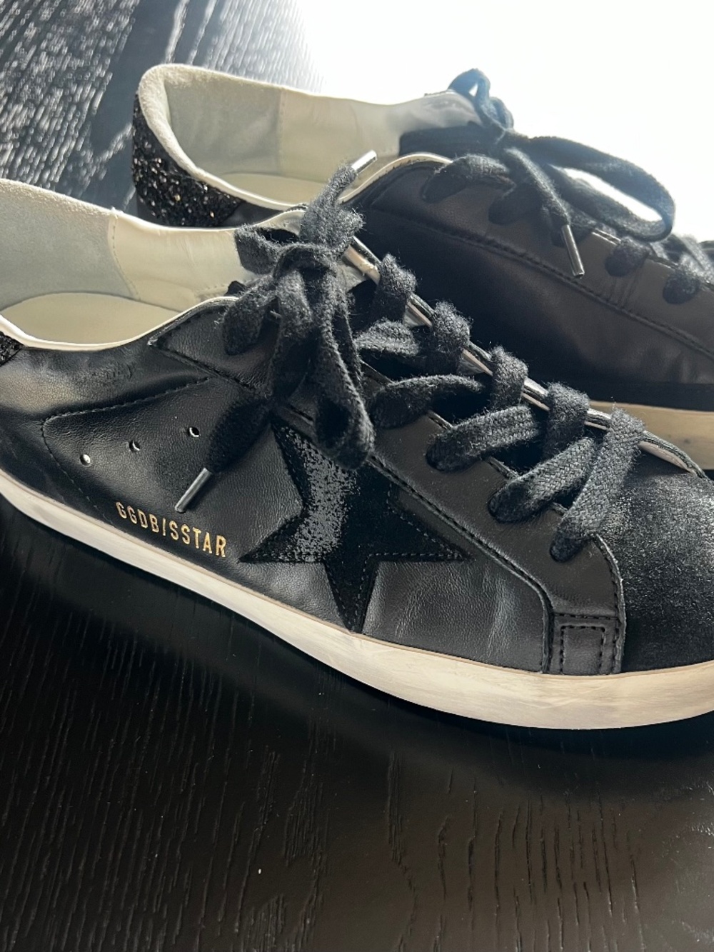 Black Golden Goose Super-Star Low Top Sneaker